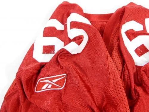 2011 San Francisco 49ers Kenny Wiggins 65 Igra Polovna Crvena dresa 48 DP28527 - Neintred NFL igra Rabljeni dresovi