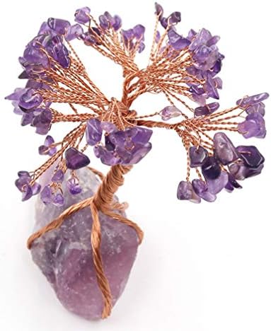 Best sportble ametist kristalni novac zacjeljujući kristalno base Reiki stablo života Figurini ukras dobro sreće Zdravo bogatstvo
