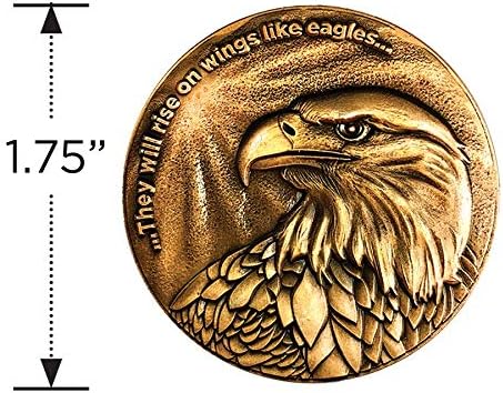 Christian Eagle Challenge novčić, antikni pozlaćeni, američki ćelav Eagle & Izaiah 40:31