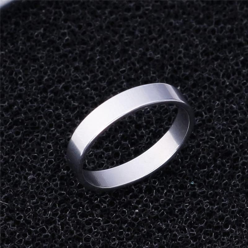 Koleso 316L 4mm prstenovi Tiny Band Ring za muškarce i žene modni srebrni rep prsten-80249