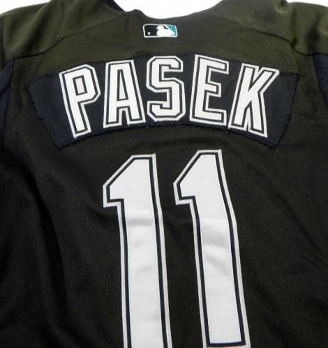 2003-06 Florida Marlins Michael Pasek 11 Igra Rabljena Black Jersey BP ST L 138 - Igra Polovni MLB dresovi