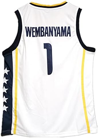 1 mets92 Victor Wembanyama košarkaški dres za muškarce S-XXL bijelo / ljubičaste
