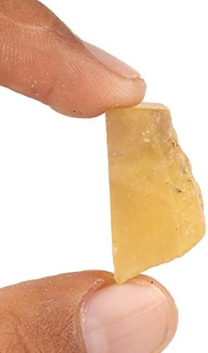 Gemhub labav žuti fluorit Gemstone Stud AAAA grubi dragulj 78.95 CT certificiran za WICCA & Reiki Crystal Healling Stone ...
