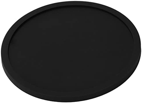 Ldchnh Silikonski Crni podmetači za piće Set od 16 neklizajućih okruglih mekanih, elegantnih i izdržljivih crnih koji se lako čiste