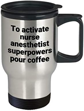 Sestra anestezitristička putnička krigla - smiješna sarkastična nehrđajućeg čelika Novost superpower ideja za poklon za kafu