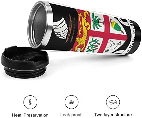 Grb fidži putničke kafe šalice sa izoliranim čašama od nehrđajućeg čelika dvostruka boca sa dvostrukom zidnom bocom