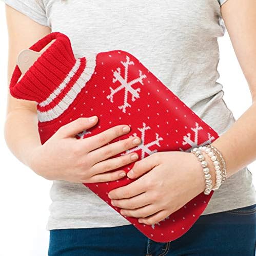 Didiseaon Božićni pokloni Božić termofor sa pletenim poklopcem pahuljica gumena vreća za toplu vodu ručni grijači jastuk za grijanje