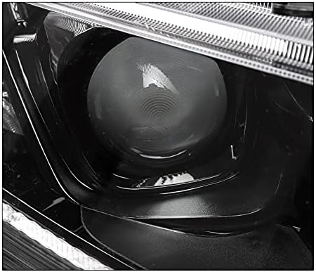 ZMAUTOPARTS LED cijev halogeni projektor farovi Crni w / 6 bijeli DRL kompatibilan sa -2021 Honda Civic