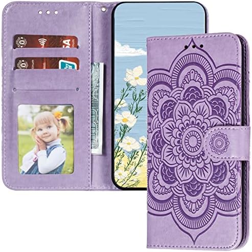 LEMAXELERS za Samsung Galaxy A12 case Flip Premium Wallet futrola za telefon PU Koža reljefni poklopac otporan na udarce sa poklopcem