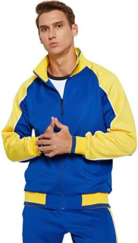 Yowein Muški set trenerka Atletic punog zip duks casual Sport Jogging Suit ActiveWeard Trčanje odijelo set sa džepom