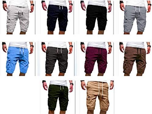 Andongnywell muške sportske kratke hlače sa vezicama brzo se suše za trening trčanje trening sa više džepova kratke pantalone