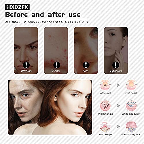 HXDZFX 7 LED maska za njegu kože za lice i optička kozmetička maska i prenosiva maska za podmlađivanje kože za podmlađivanje lica