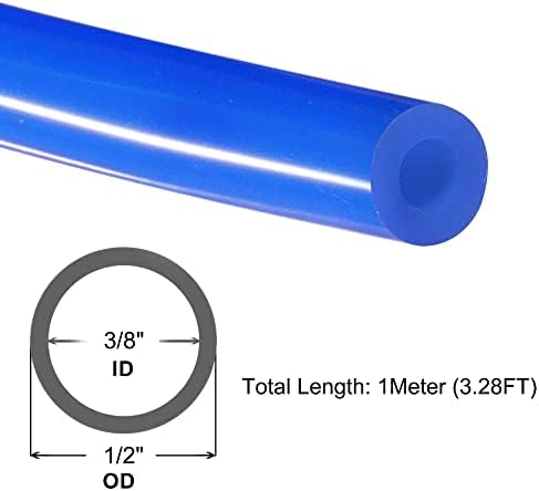 Ququyi 3/8 ID x 1/2 od silikonskih vakuumskih creva plave visoke temperature Krivo od hrane čista silikonska cijev za cijev za cijev