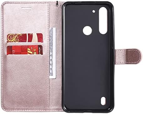 SATURCASE Case za Motorola Moto G8 Power Lite, klasična PU Koža Flip Magnet Wallet Stand kartice za kartice zaštitni poklopac sa remenom