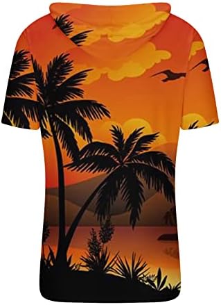 Muške majice sa kapuljačom Havajska majica na plaži Grafički print kratkih rukava Ljeto TOP modni pulover bluza