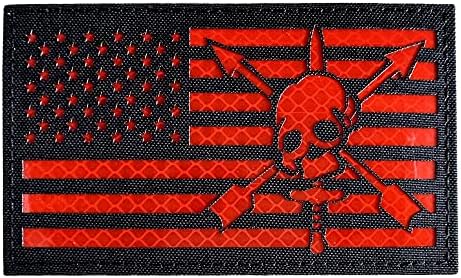 5x3 inčni IR infracrveni reflektivni gusarski američki američki zastava Patch taktički prsluk patch kuka-pričvršćivač