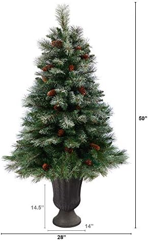 Skoro prirodni 50in. Veštački božićno stablo francuskog Alpa Alpe Alpe sa 237 savidljivih grana i borovih konusa u sadnica, zelenoj,