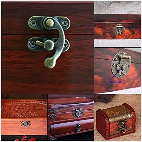 Kućni namještaj Hardverska šarka 1x antikne mesing drvena kutija Buckle retro stil ukrasni nakit poklon kutija kofer kopča za zaključavanje