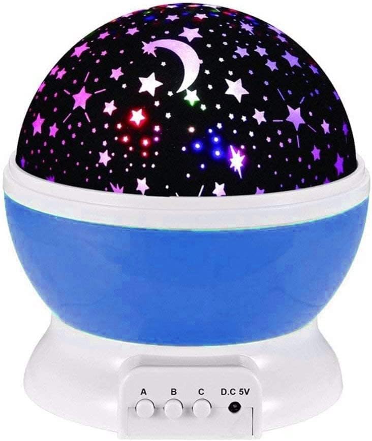 KD Star Master projektor, noćno svjetlo za djecu, 12 načina svjetla za promjenu boje sa USB kablom, 360°rotirajuća Mjesečeva zvijezda,