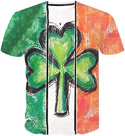 Dan svetog Patrika Muške majice za košulje u tlom zeleni grafički grafički tee smiješni gnomi Ispis mišića