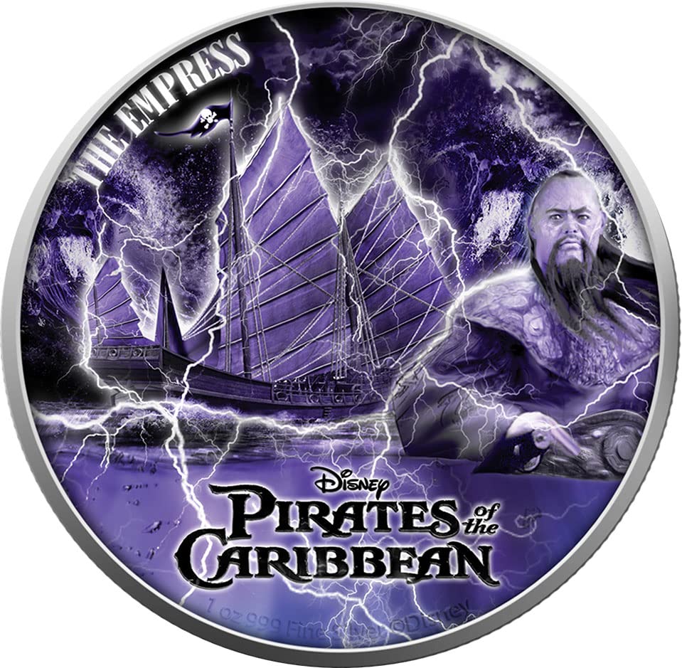 2021 de Storm Edition Powercoin Pirates oluju Karipske carice Oluja 1 oz Srebrna kovanica 2 $ Niue 2021 Bu Sjajno neobično