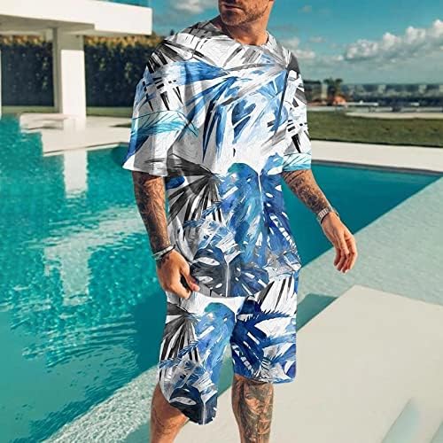 Bmisegm ljetne košulje za muškarce muško brzo suho 3d odijelo s kratkim rukavima kratke hlače plaža tropska kupaća odijela za muškarce američki