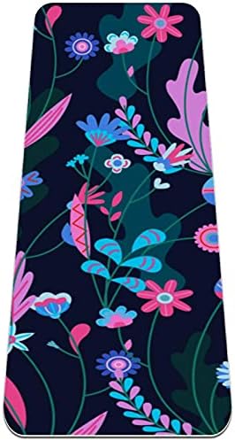 Siebzeh Floral Colorful Premium Thick Yoga Mat Eco Friendly Rubber Health & amp; fitnes Non Slip Mat za sve vrste vježbe joge i pilatesa