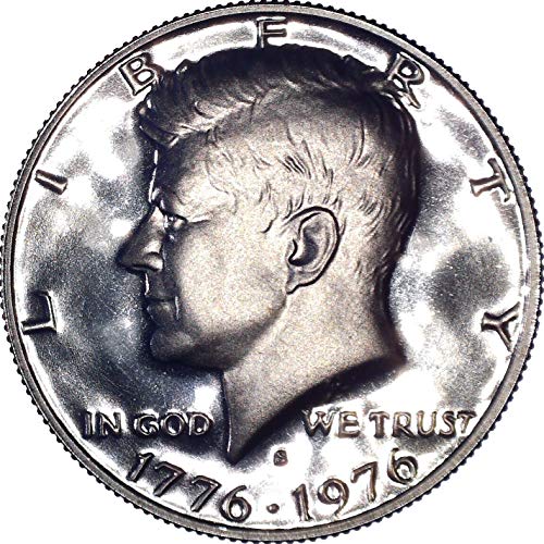 1976 S Kennedy polu-dolar sjajan necrtulirani cameo