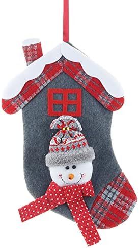 Božićna kuća Oblik krova Božićne čarape Božićne ukrase Privjesna poklon torba Božićni ukrasi za vrata za vrata