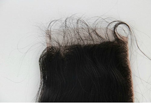 DaJun 6A Izbijeljene čvorove čipkaste prednje zatvaranje 5 5 peruanska neobrađena kosa talas prirodna boja