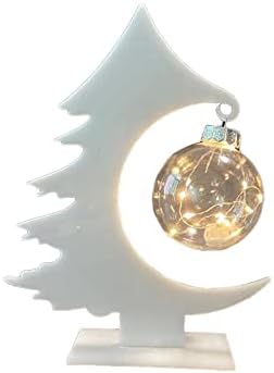 Božićna noćna svjetlost svjetlosni božićni ukrasi DIY viseći ukras smola za božićne stablo LED svjetla za odmor za odmor za kućne