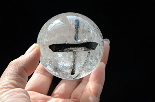 Real Tibet Himalayan Visoka nadmorska visina jasna crna torbalirana kristalna kvarcna kugla sfera Orb 2,20 inča Duhovni reiki Izlječenje