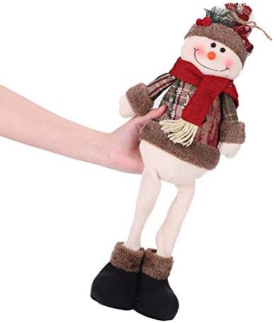 Itoda božićni plišani dekor lutke stojeći dugački noga snežni figuri figuri za odmor Xmas party fleksibilni ukrasi dječji stolni igrački