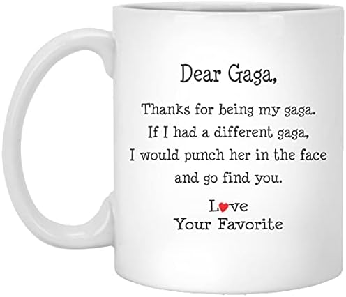 Gaga šolja za kafu smiješna Draga Gaga Hvala što si moja šolja za kafu 11oz