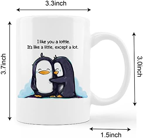 Slatka Penguin šolja šolja, puno mi se sviđaš to je kao malo osim puno keramička šolja-11oz kafa mlijeko čaj šolja šolja, Supruga pokloni od muža, rođendanski pokloni za ženu