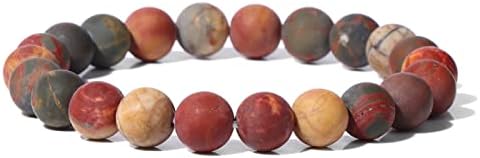 8mm ružičaste kvarcne perle narukvica crvena agata Rhodonite prirodne kamene elastične narukvice za žene Stretch bangles nakit, crveni