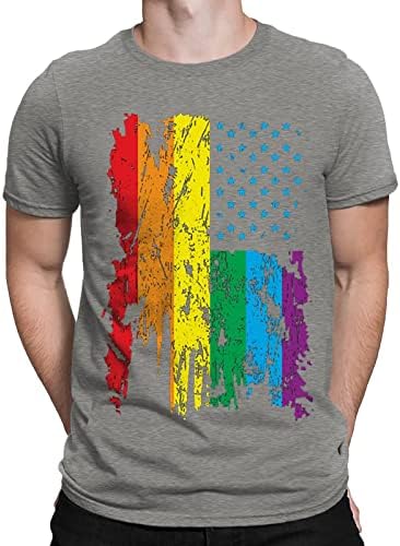 Patriotske majice za muškarce Ljetne šarene majice kratkih rukava o vratu američke zastave Ispiši majice The Latweight