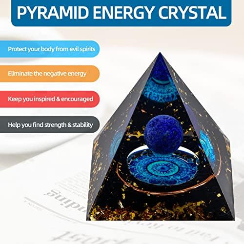 FCSelcless Orgone za zaštitu piramide Pozitivna energija Kristalna piramida za anti-stres - smirenost - rast - snaga - uspjeh - sretan-ljekovita