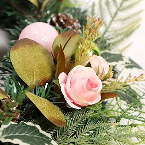 Eyhlkm božićni vijenac bijela ruža ruža Božićna kugla kućna ulazna vrata ukras privjesak božićni ukrasi Pokloni