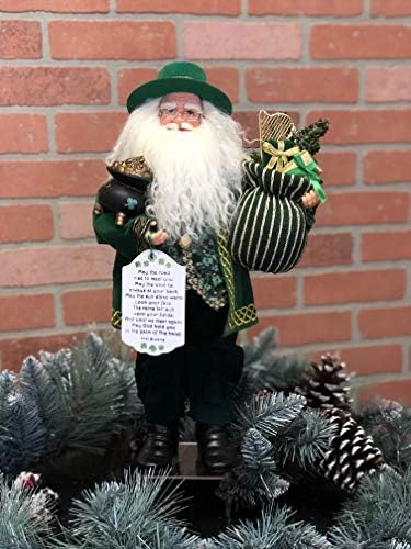Djed Mraz radionica Irska Claus Figurica, 18 visoka, zelena