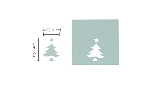 BIRA CRAFT 1 inčni božićno drvce 6 ručica ručice za oblikovanje zanata za obnarenje, božićni udarac za izradu papira Scrapbooking