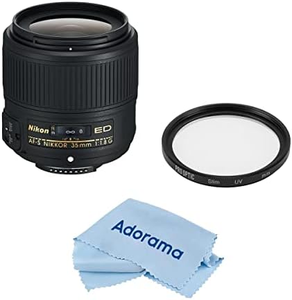 Nikon 35mm f / 1,8 g ED AF-S NIKKOR objektiv, paket sa prooptičkom 58mm Multi prekriveni UV tanki filter, krpa za čišćenje