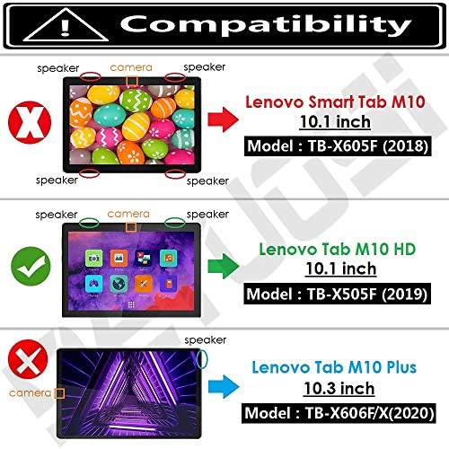 Detuosi 【Pack】 Zaštitnik ekrana Kompatibilan je sa Lenovo tab M10 HD 10.1 2019 otpuštanje tableta od kaljenog stakla,, anti-eksplozija,