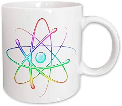 3drose Rainbow Atom simbol keramička šolja, 11-unca